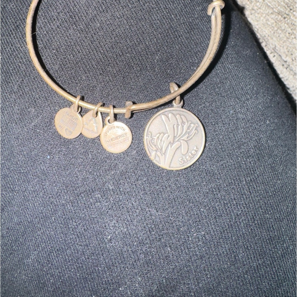 Alex & Ani “Sister” bracelet with charms